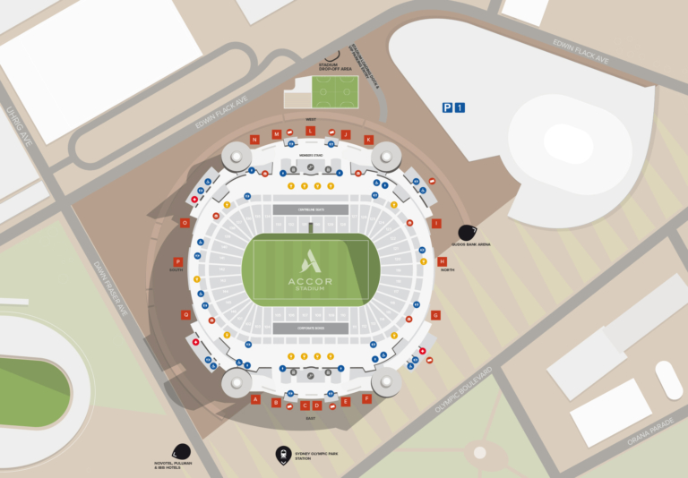 Stadium Map - Accor Stadium