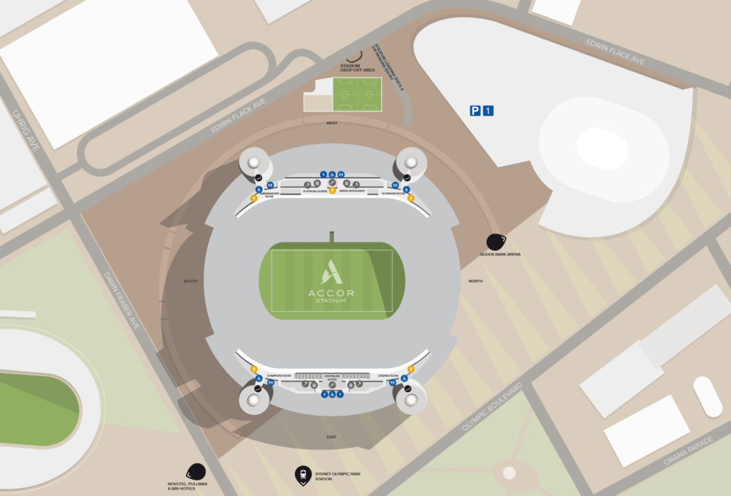 Stadium Map - Accor Stadium