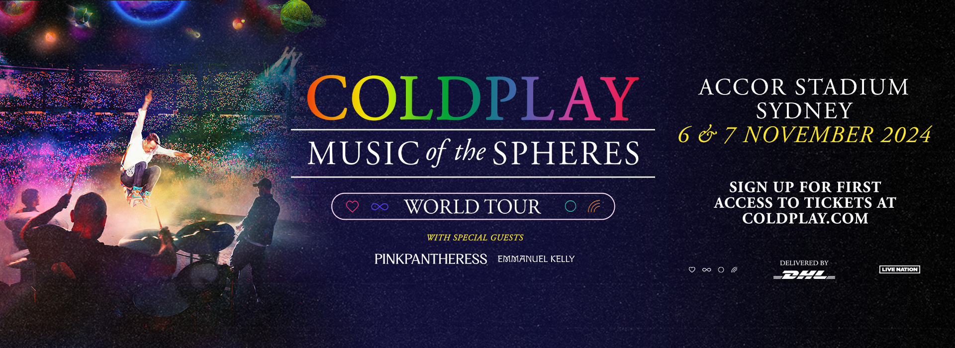 Coldplay Music of the Spheres World Tour at Accor Stadium Sydney